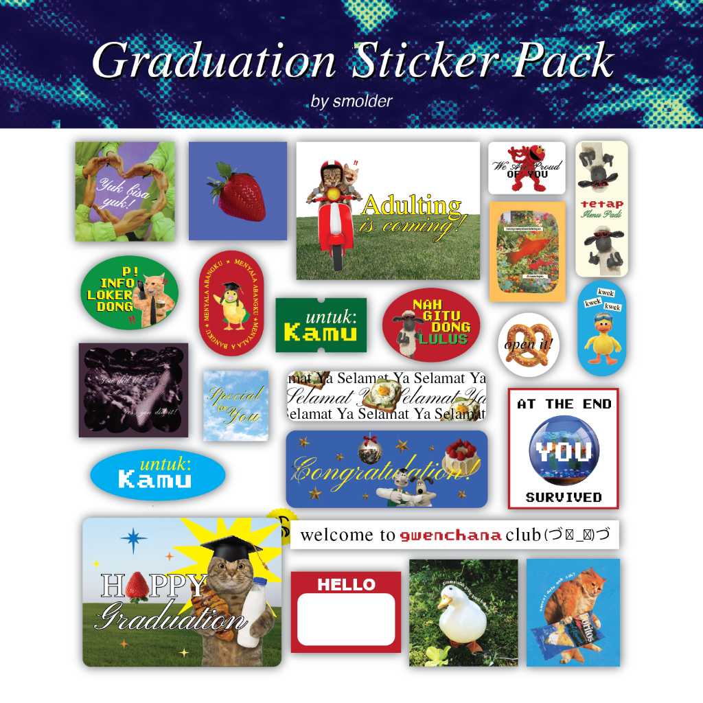 Graduation STICKER PACK BY SMOLDER | Shopee Philippines