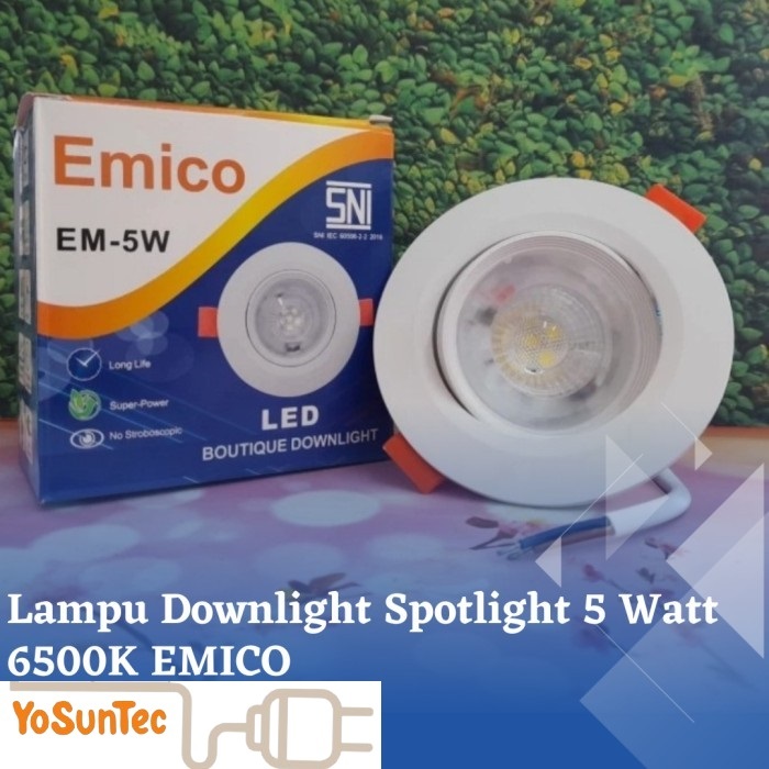Emico LED Downlight Lamp 5 Watt Panel Light Adjustable Ceiling Lamp ...