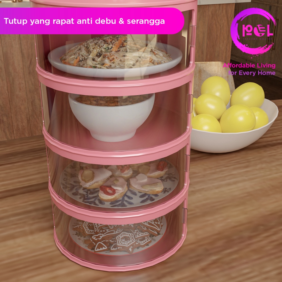 Special Price POL Tudung Saji 4 5 Layers Plastic Food Storage Rack ...
