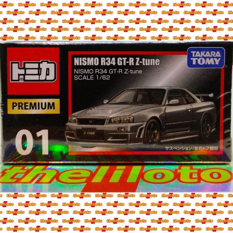 Tomica PREMIUM NISMO R34 GT-R Z-TUNE 01 TAKARA TOMY SKYLINE GTR SILVER ...