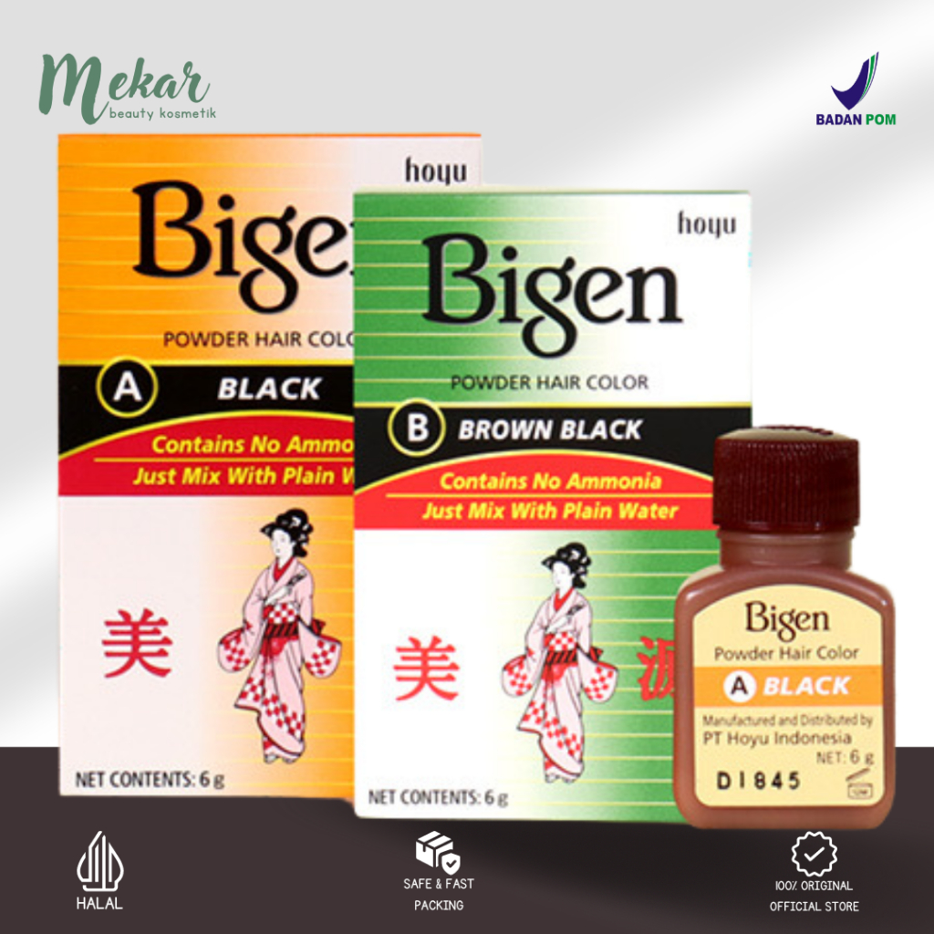 Bigen Powder Hair Color 6gr | Bigen HAIR Semir | Bpom Hair Paint ...