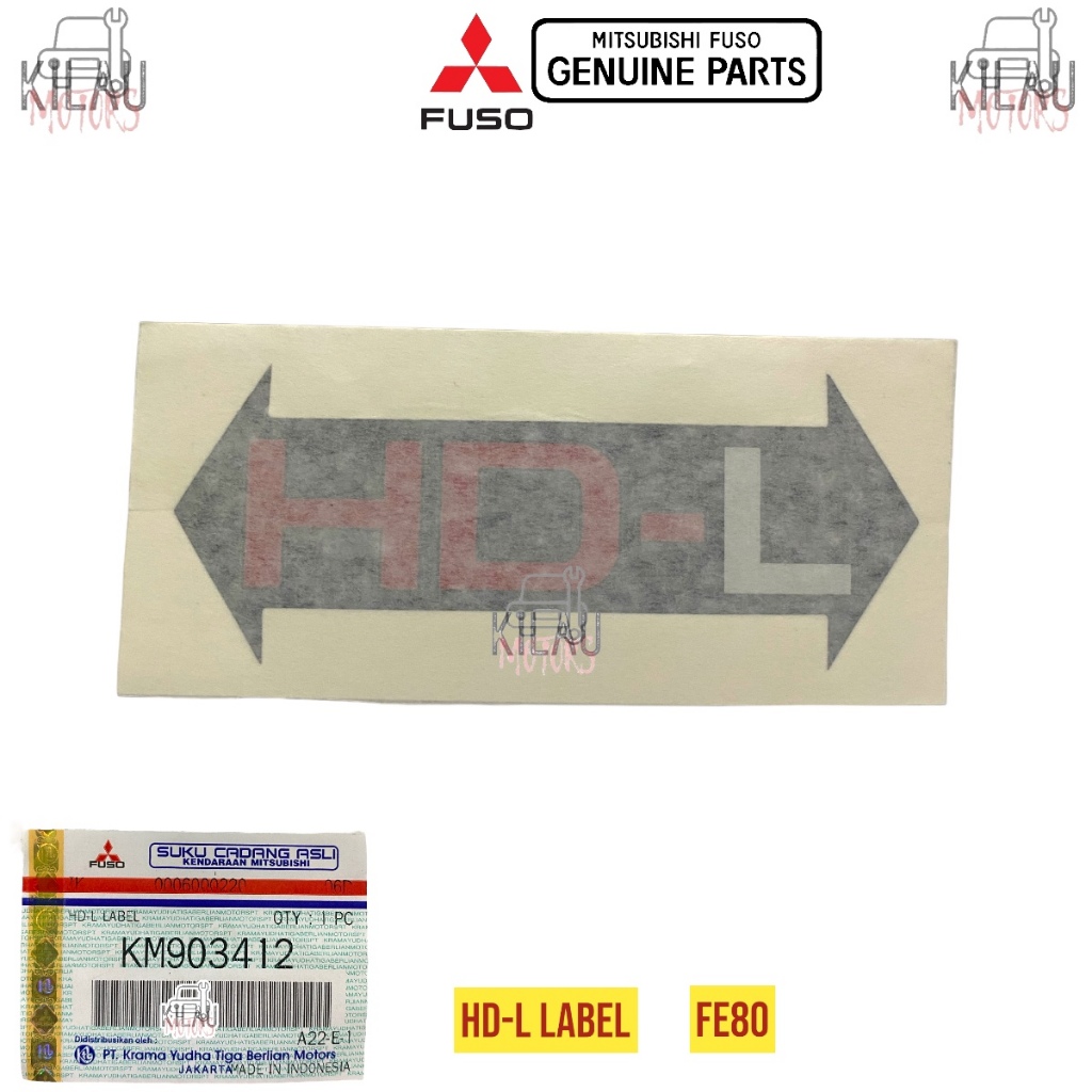 Original Mitsubishi Canter KM HD-L HDL Label Sticker903412 | Shopee ...