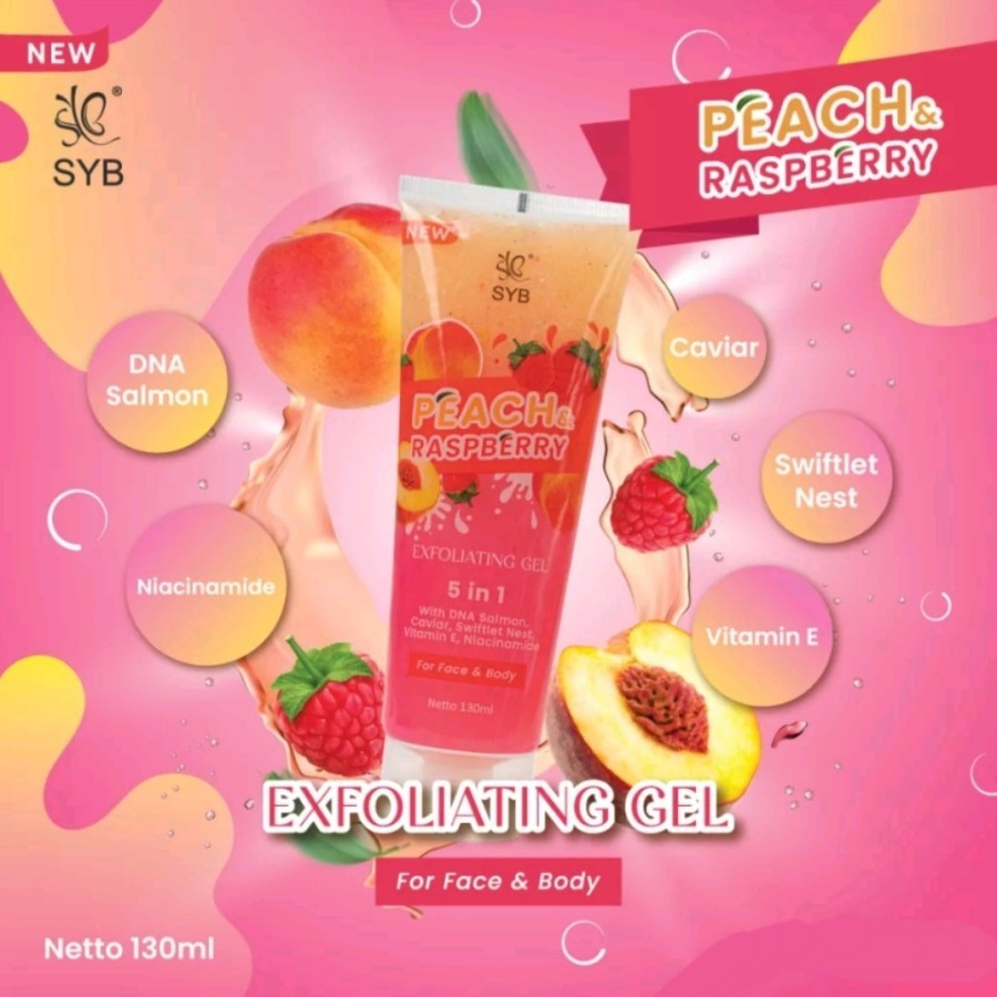 Syb EXFOLIATING GEL 130ML PEACH & RASPBERRY | Shopee Philippines