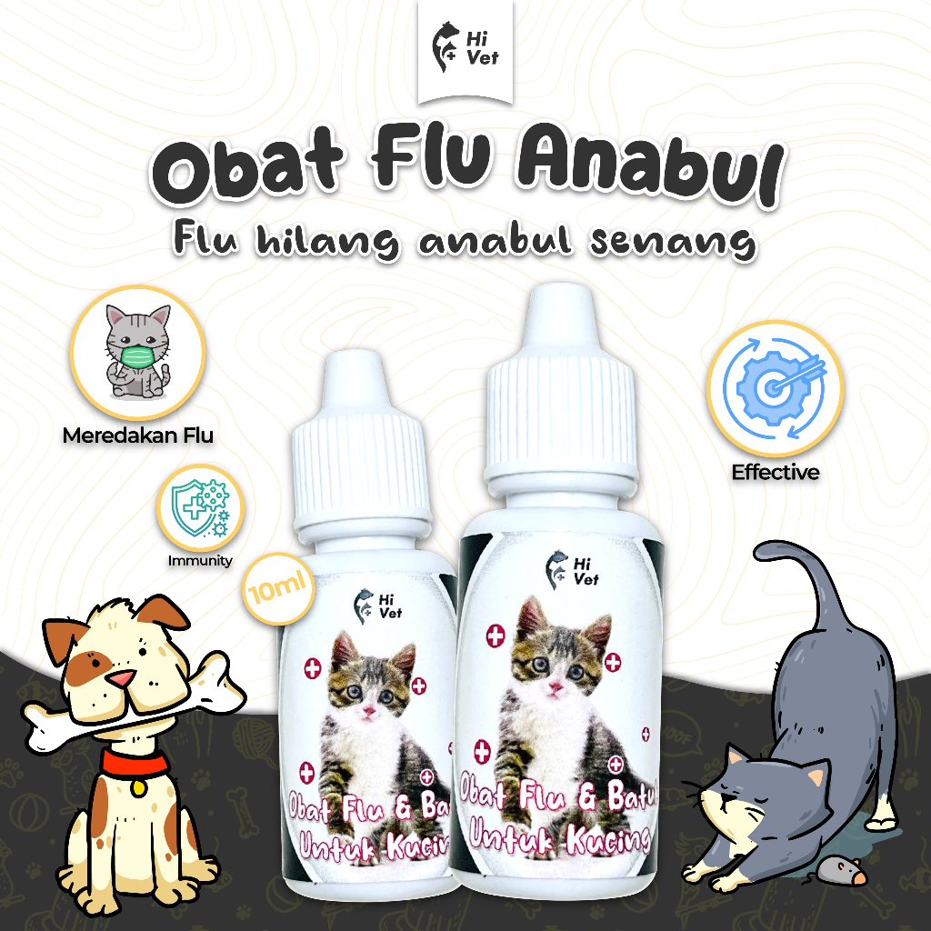 Cat Flu And Cough Medicine - Hi Vet - Relieves Cat Flu And Cough - Hi ...