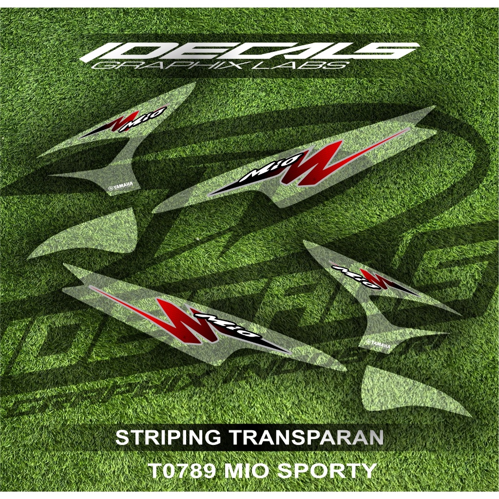 T00789 transparent striping sticker for mio sporty motorbike, simple ...