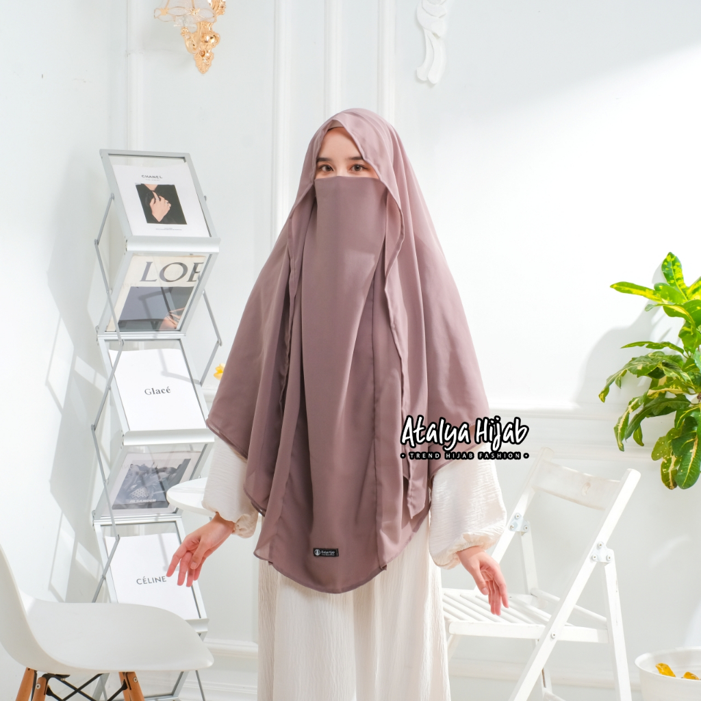Atalya HIJAB KHIMAR JUMBO DOUBLE LAYER FANIMEY/HIJAB SYARI/Instant ...