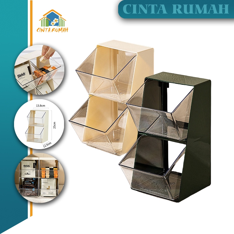 Storage Rack for Snacks, Kitchen Spices/Coffee, Tea, Beverage Sachets ...