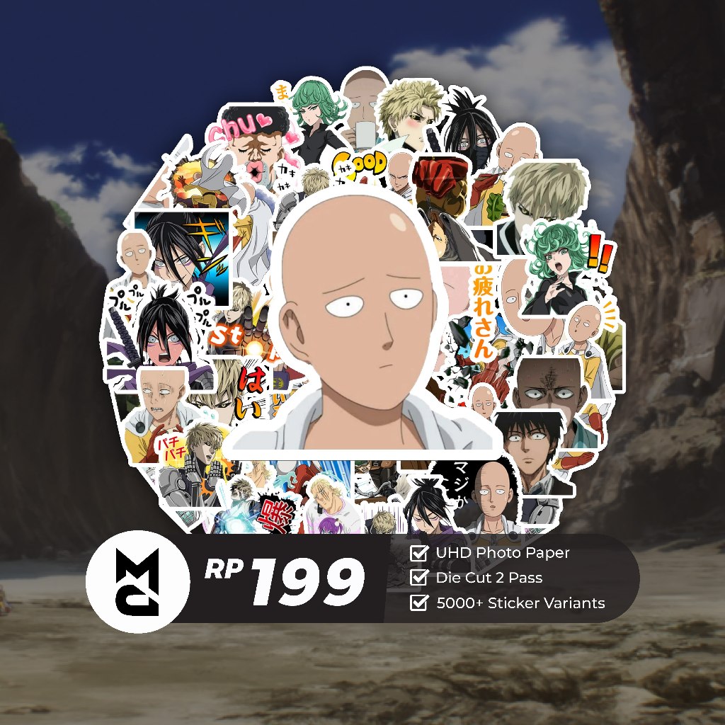 One Punch Man Anime Sticker Sticker | Cute Aesthetic Sticker | Shopee ...