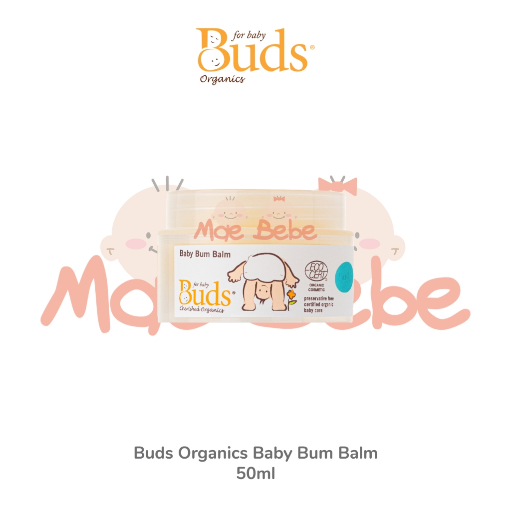 Buds Organics Baby Bum Balm Organic Baby Diaper Rash Cream 50ml