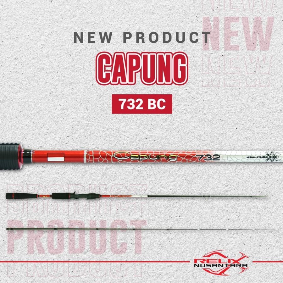 Fishing Rod Capung 732 BC UL 4-8 lb BAITCASTING Relix Nusantara ...