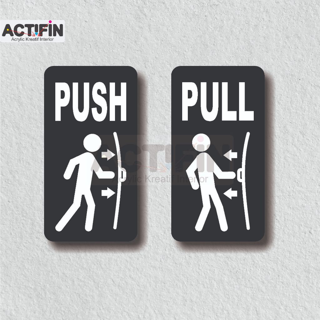 3D Embossed Push Pull Acrylic Sign - Acrylic Push Pull Sign Board ...