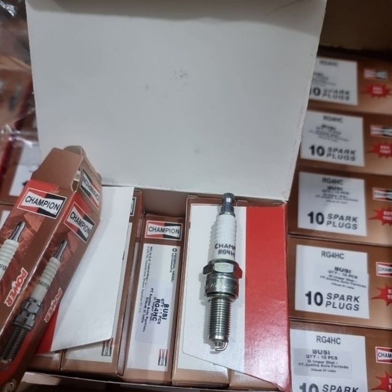 ORIGINAL CHAMPION RG4HC SPARK PLUG Vixion, Jupiter MX, Xeon, Byson ...