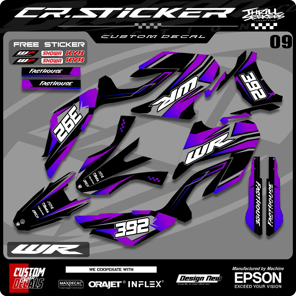 Decal WR 155 Full body Supermoto Bebas Custom - Dekal Sticker Cross ...
