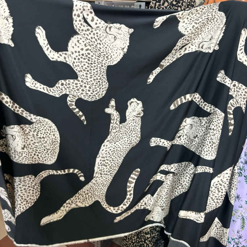 Zara silk patterned fabric // tiger patterned fabric // leopard ...