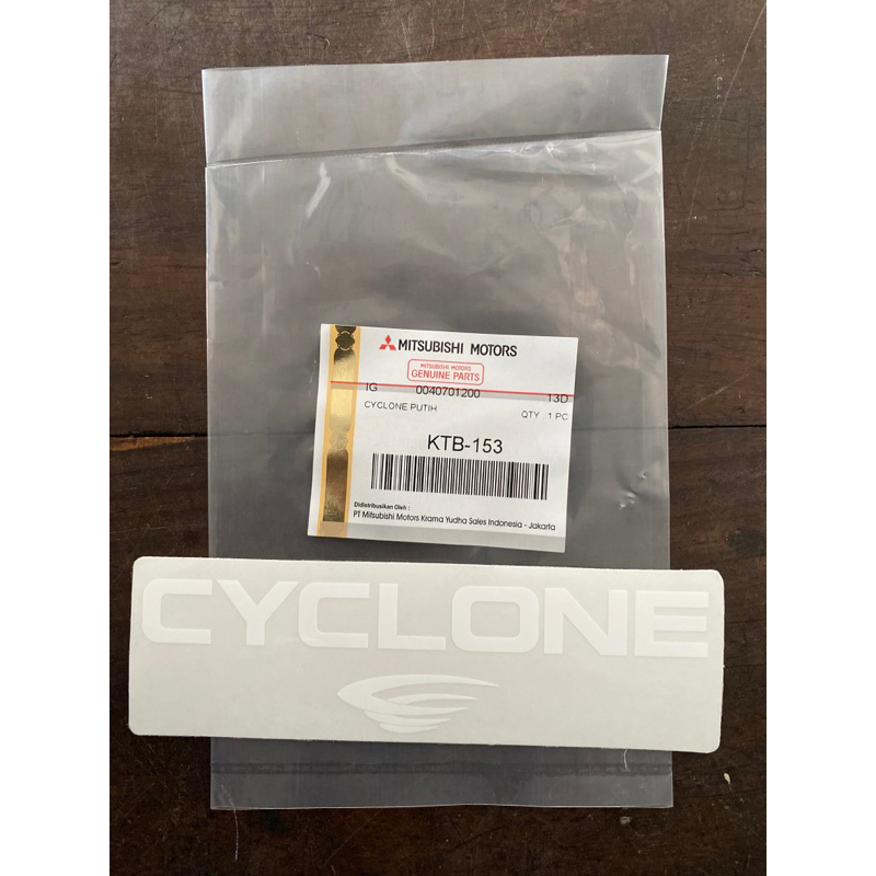 CYCLONE White Sticker L300 Original KTB 100% KTB-153 | Shopee Philippines