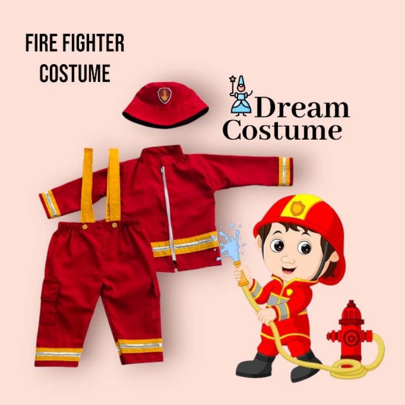 Firefighter costume (fire fighter costume) | Shopee Philippines