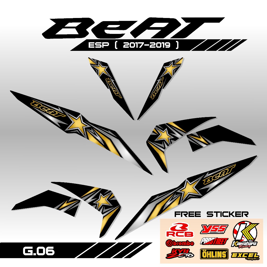 Striping Sticker Beat ESP STREET 2017 2018 2019 Elegant Graphic Design ...