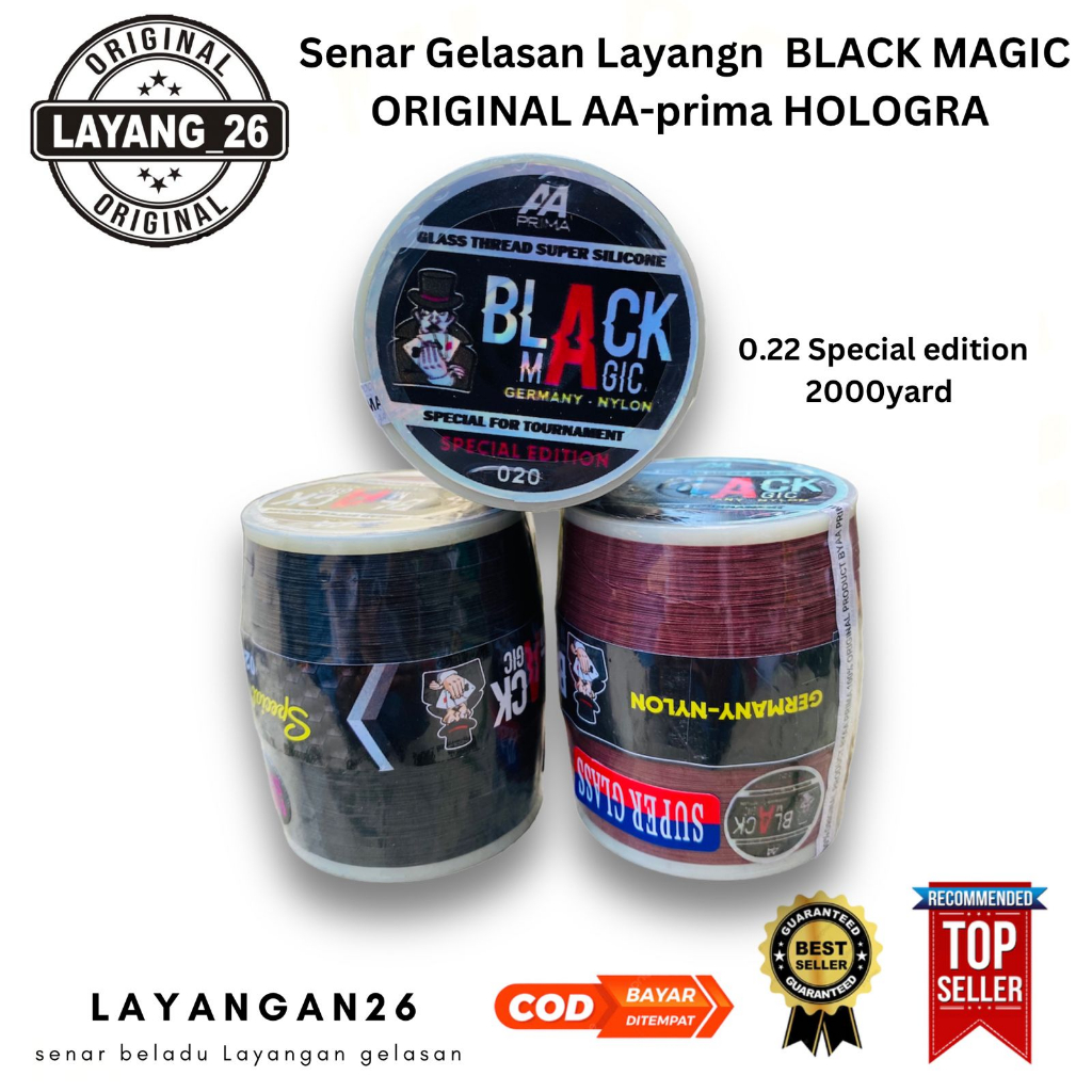 Original black magic kite string aa-prima hologram wholesale kite26 ...