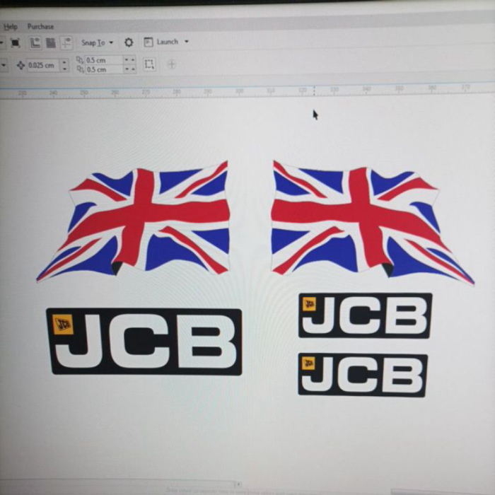 HEAVY EQUIPMENT STICKER Custom flag STICKER WATERPROOF MATERIAL ...