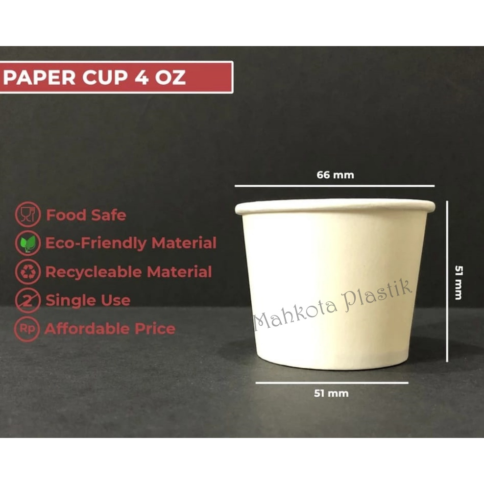 Paper Cup Paper Cup 4oz 120ml Ice Cream Cup | Shopee Philippines