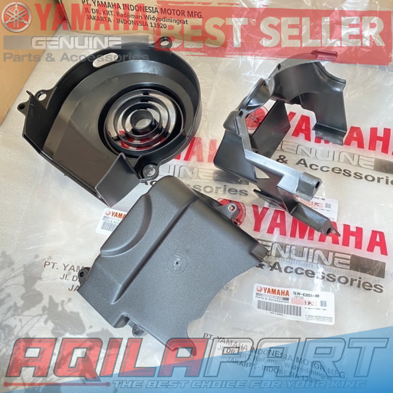 MESIN Engine Fan COVER SET 3pcs MIO SPORTY NOUVO ORIGINAL ORI YAMAHA