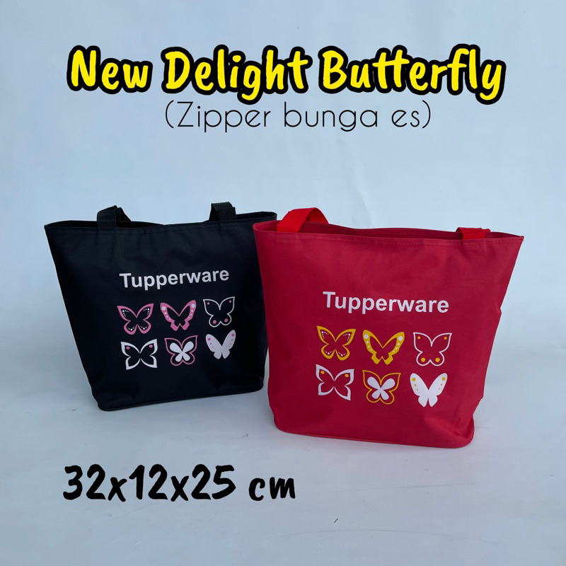 Tupperware New Delight Butterfly Bag (ice flower zipper) | Shopee ...