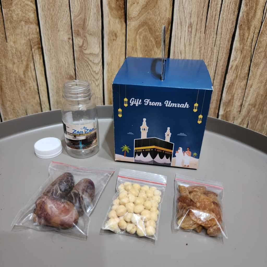 Savings Package By Umrah And Hajj Empty Bottle 80ml+zamzam Water+Khalas