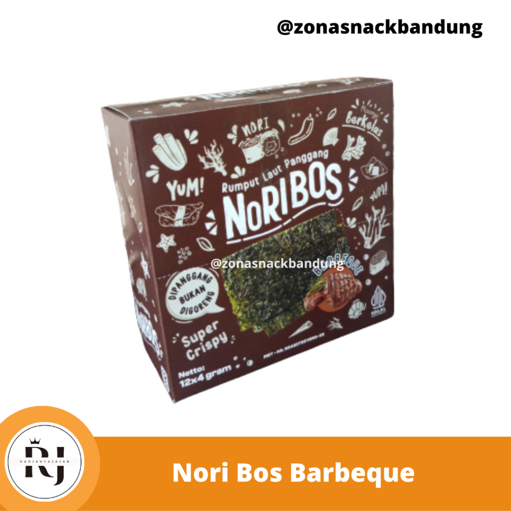 Noribos Seaweed Barbeque Flavor 1 Box Contains 12 Pcs | Seaweed | Baked ...