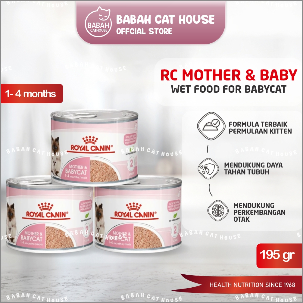 Cans 195gr ROYAL CANIN MOTHER AND BABY CAT Wet Food Rc Kitten