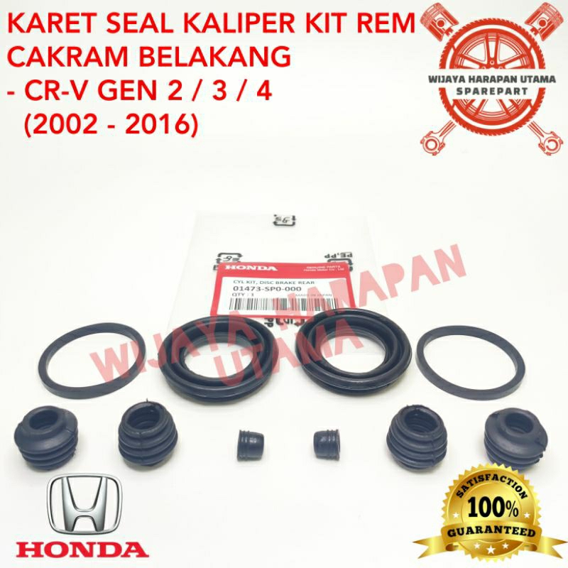 Caliper Caliper Kit Rubber Seal Kit Rear Disc Brake CRV Gen 2 3 4