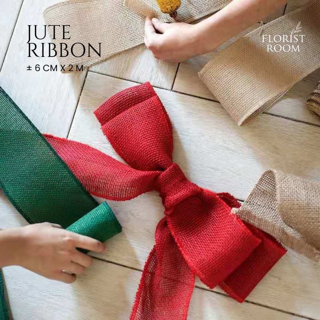 Jute Ribbon 6cm x 2m - Burlap Ribbon - Jute - Ribbon - Vintage - Rustic ...