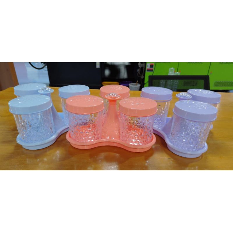 Toples Calista Daun Tilleng Set 3in1 Toples Lebaran Viral Clear Plastic Jars Crystal Jars 4202