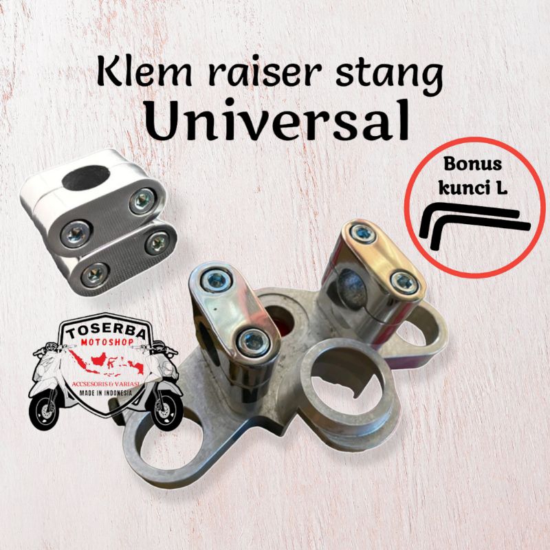 Raiser riser universal handlebar clamp rx king thunder megapro tiger ...