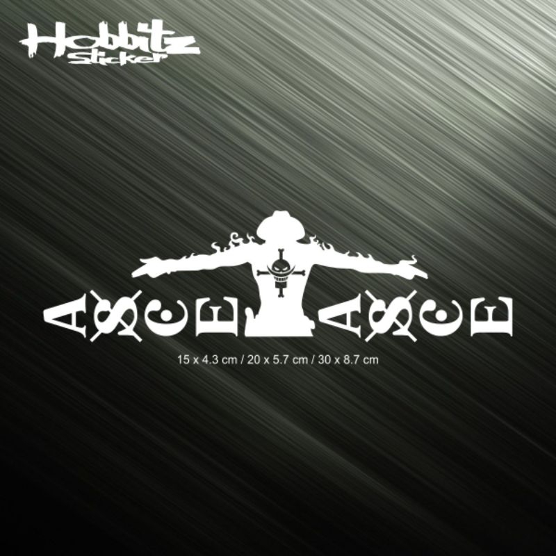 CUTTING STICKER ONE PIECE ASCE MOTORCYCLE HELMET STICKER | Shopee ...
