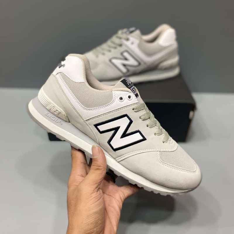 New Balance 574 Encap White Gray Black Unisex | Shopee Philippines