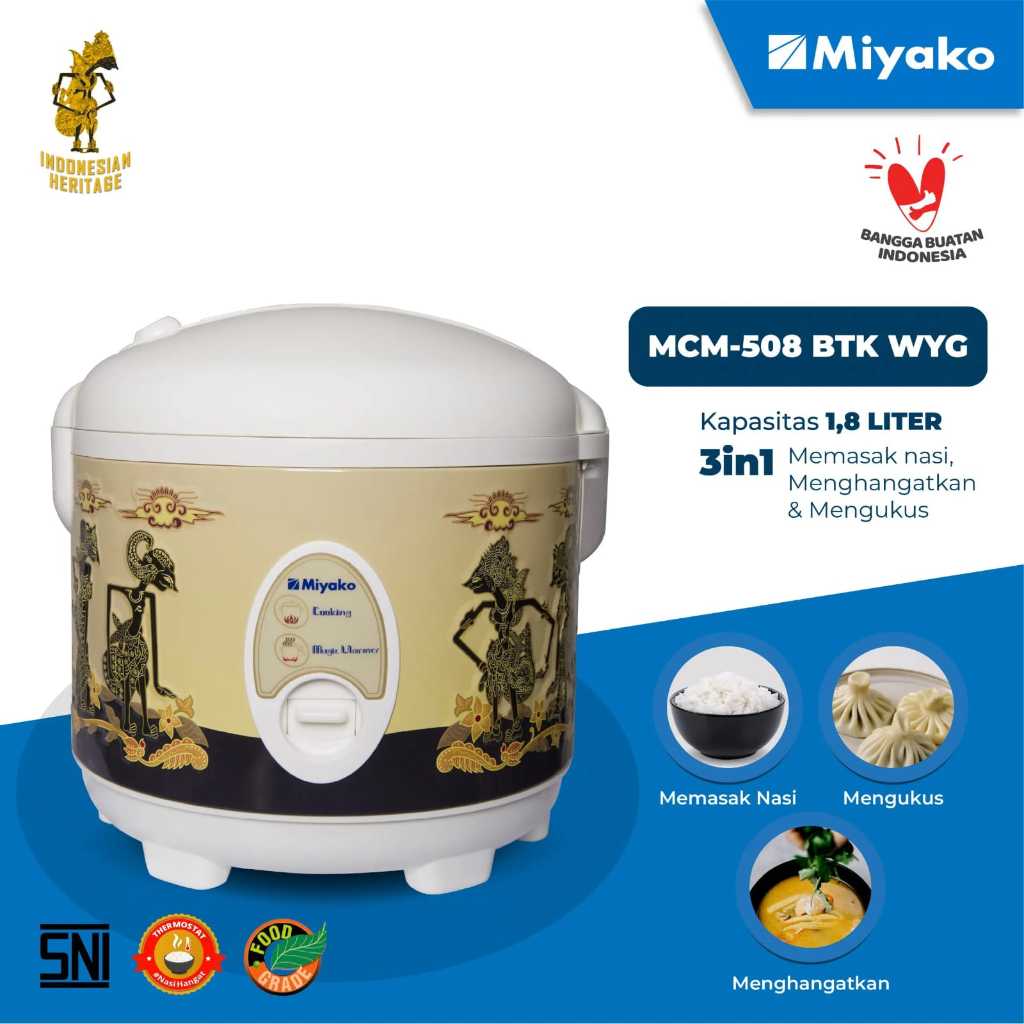 Miyako - Magic Com 508 Batik Embossed Official Warranty/Miyako Rice ...