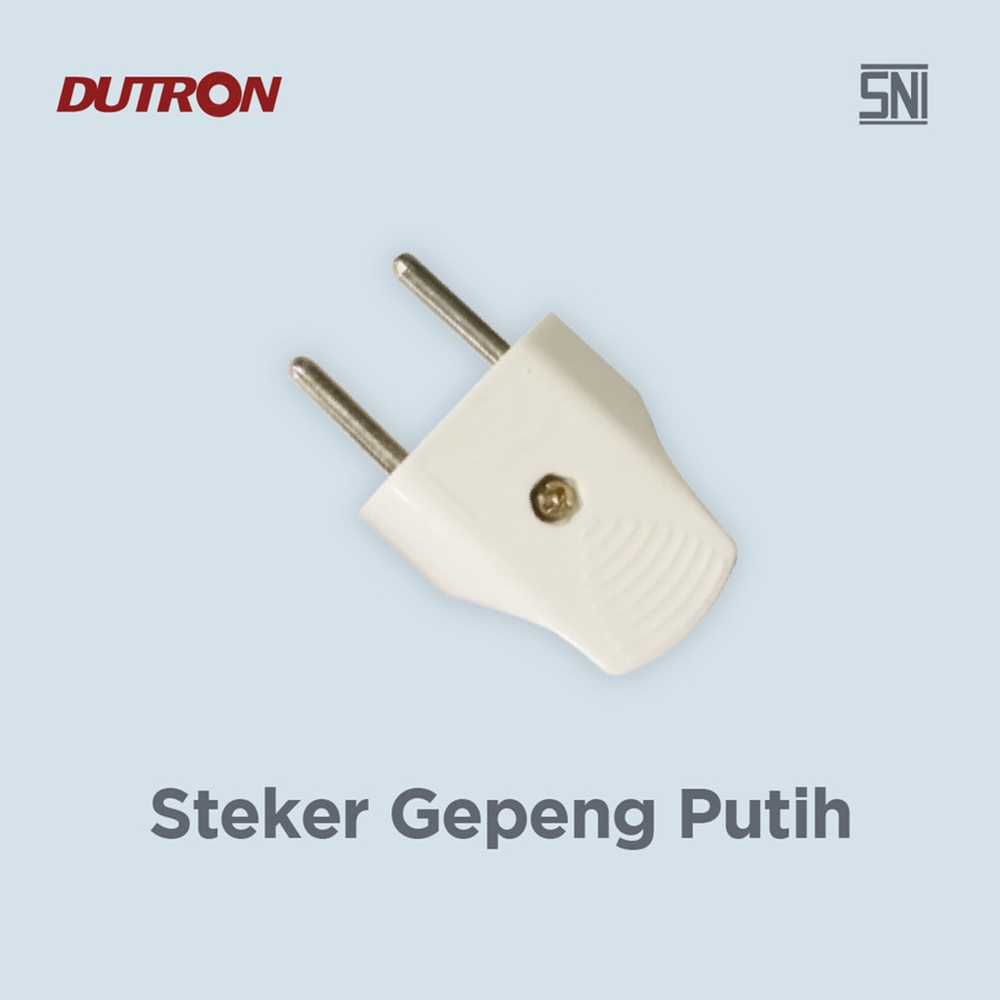 HITAM PUTIH Dutron Flat Plug Dutron Flat Plug White Black SNI Dutron ...