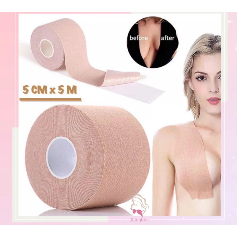 Breast Lift Tape Boob Sticky Push Up Tape Uplift Backless Strapless Bra 5cm X 10m 2851606695788