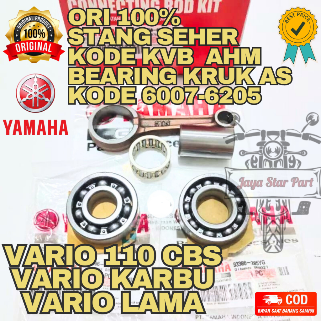 Original 100 Piston Handlebar Code KVB ORIGINAL HONDA AHM BEARING