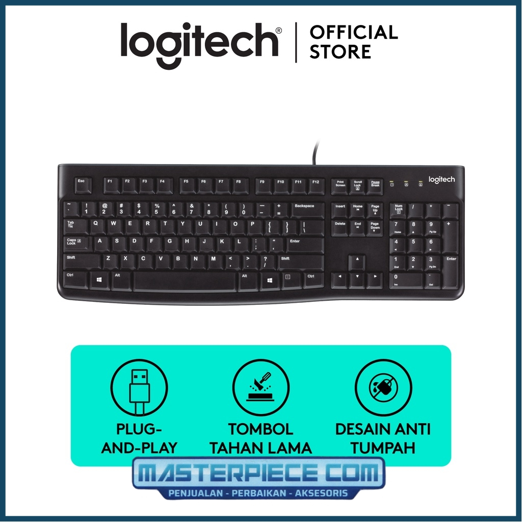 Logitech K120 Keyboard Wired USB Full Size | Shopee Philippines