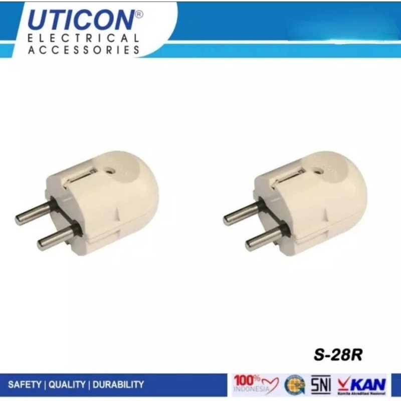 UTICON SNI ORIGINAL QUALITY ROUND ELECTRICAL PLUG GROUND PLUG | Shopee ...
