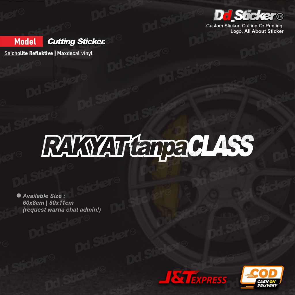 People OF sticker WITHOUT CLASS (cutting sticker) | Shopee Philippines