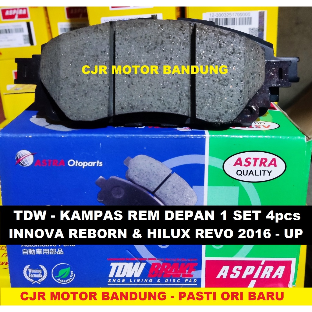 Tdw Front Brake Pad INNOVA REBORN Car Brake Pad HILUX REVO 2016 UP