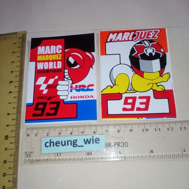 Sticker / Sticker MM93 Marc Marquez Baby Alien World Champion MotoGP ...