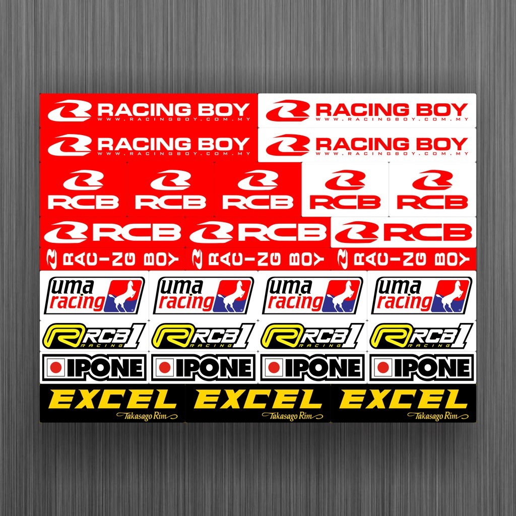 Rcb Racing Sponsor Sticker - 30 Sticker Contents/Uma Racing/Ipone/Excel ...