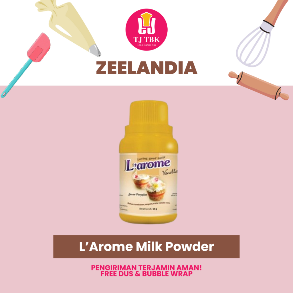 Zeelandia L'Arome Vanilla Milk Powder, Pandan, Mocca Pasta 100g Tj