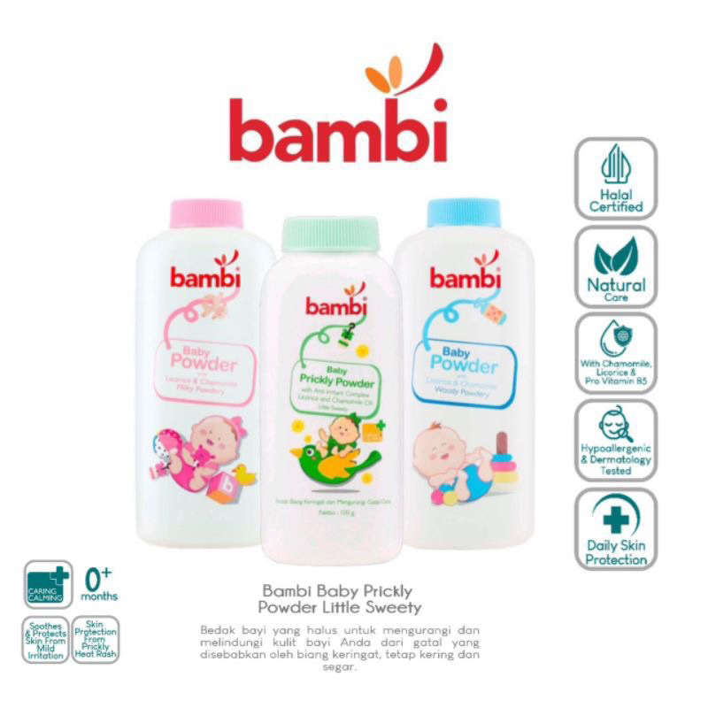 Bambi Baby Powder 100g Bambi Prickly Heat Powder | Shopee Philippines