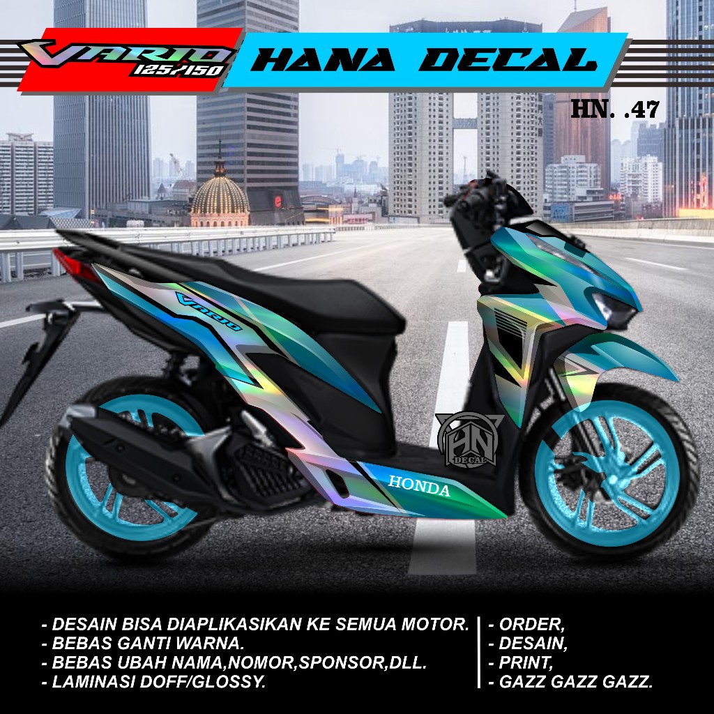 Full body HOLOGRAM sticker decal vario new 125 and 150 HNs 47 | Shopee ...