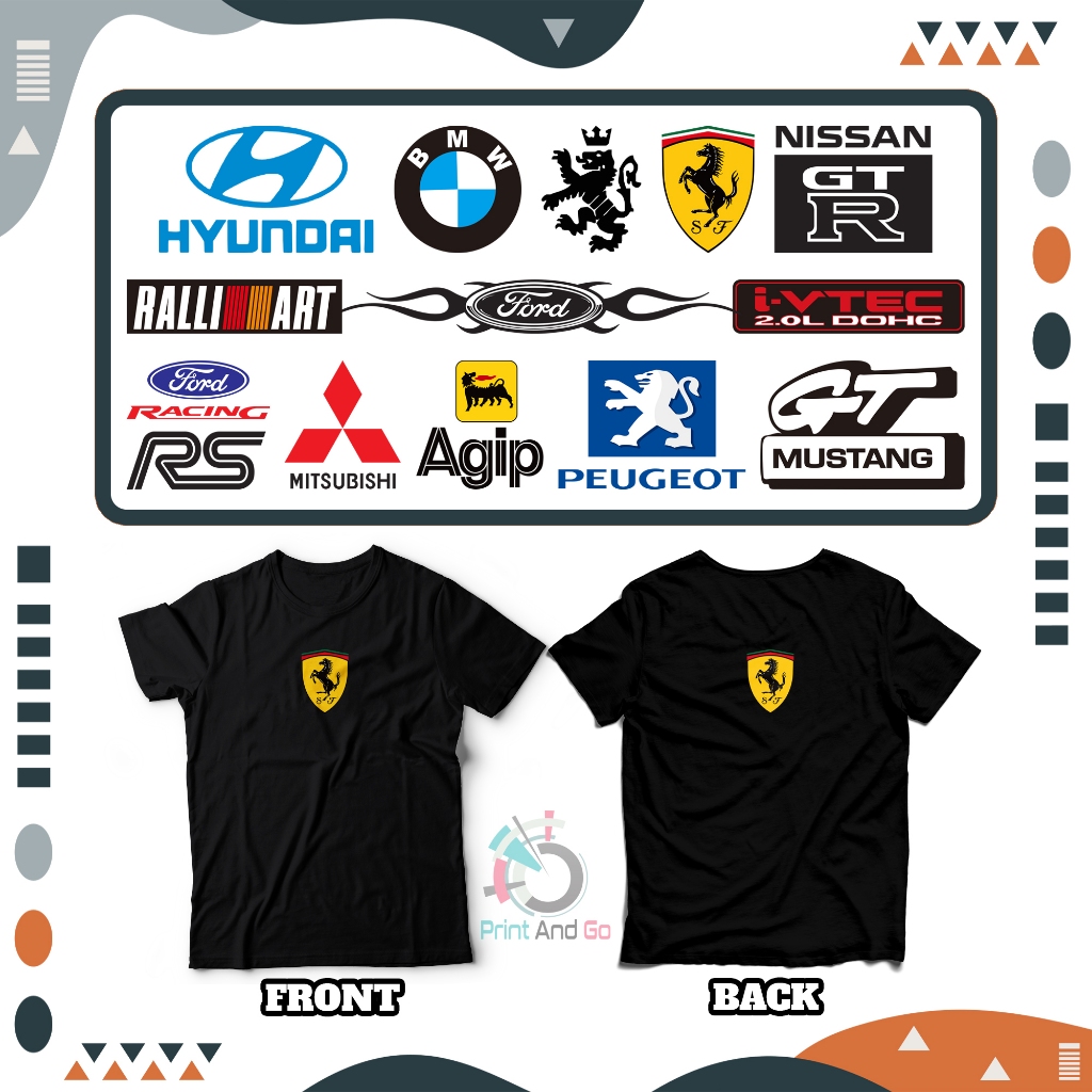 Screen PRINTING IRON STICKER DTF BRAND THEME V8 AUTOMOTIVE LOGO (SIZE 7 ...
