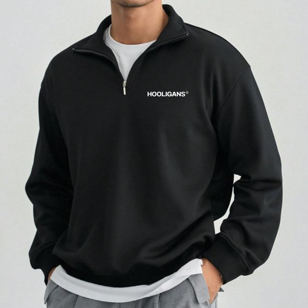 Half Zip Sweater Crewneck Hooligans Bold Nakata Basic Premium